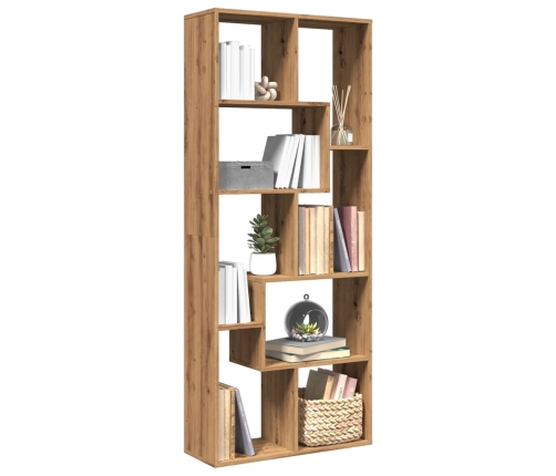 Librería divisora madera ingeniería roble artisan 67x25x161,5cm