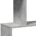 Librería divisora 6 niveles madera gris hormigón 70x24x193 cm
