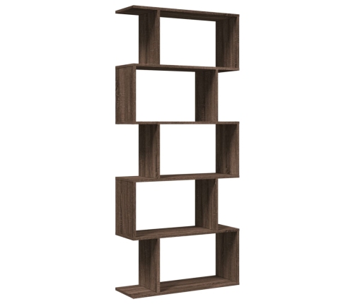 Librería divisora 5 niveles madera marrón roble 70x24x161 cm