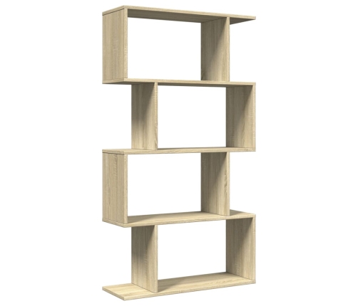 Librería divisora 4 niveles madera roble Sonoma 70x24x129 cm