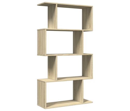 Librería divisora 4 niveles madera roble Sonoma 70x24x129 cm