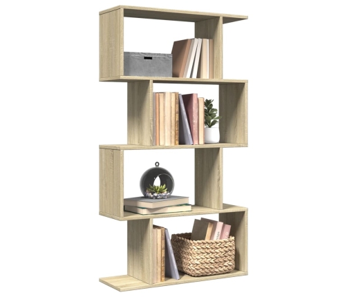 Librería divisora 4 niveles madera roble Sonoma 70x24x129 cm