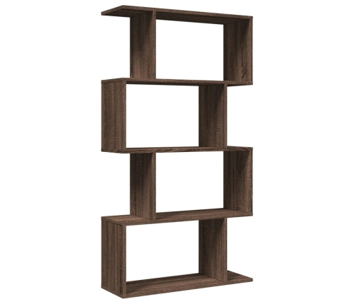 Librería divisora 4 niveles madera marrón roble 70x24x129 cm