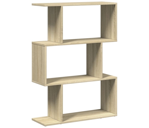 Librería divisora 3 niveles madera roble Sonoma 70x24x97 cm