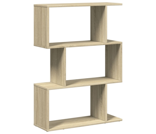 Librería divisora 3 niveles madera roble Sonoma 70x24x97 cm