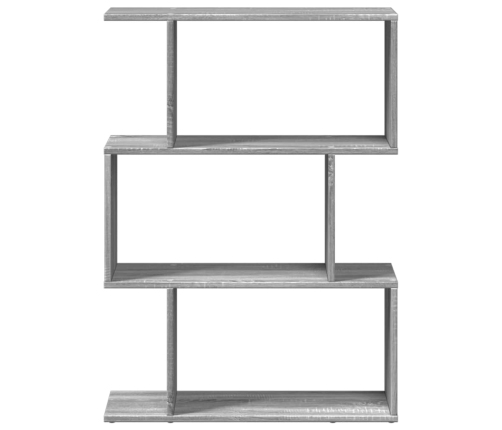 Librería divisora 3 niveles madera gris Sonoma 70x24x97 cm