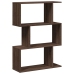 Librería divisora 3 niveles madera marrón roble 70x24x97 cm