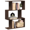 Librería divisora 3 niveles madera marrón roble 70x24x97 cm