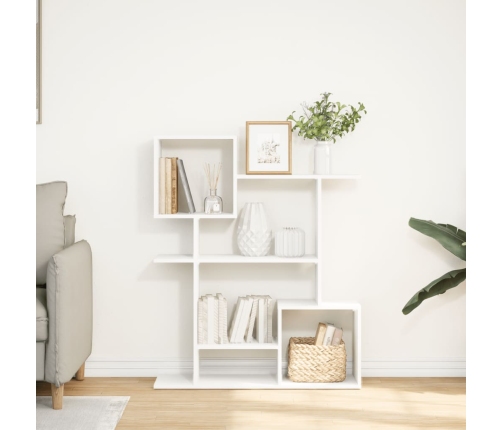 Librería divisora madera ingeniería blanca 92x29x112 cm