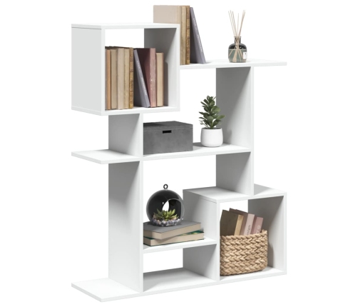 Librería divisora madera ingeniería blanca 92x29x112 cm