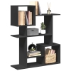 Librería divisora madera de ingeniería negra 92x29x112 cm