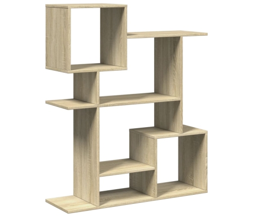 Librería divisor madera ingeniería roble Sonoma 92x29x112 cm