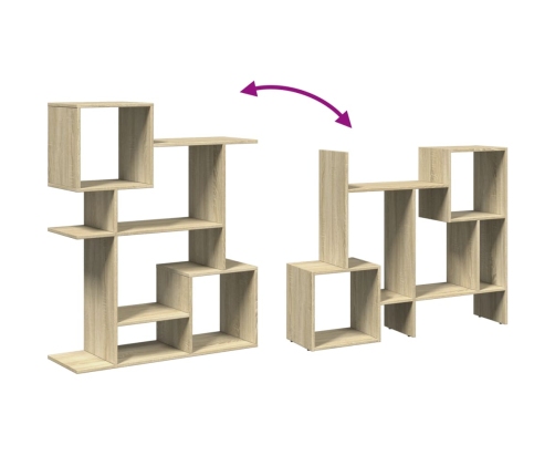 Librería divisor madera ingeniería roble Sonoma 92x29x112 cm