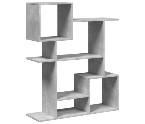 Librería divisora madera ingeniería gris hormigón 92x29x112 cm