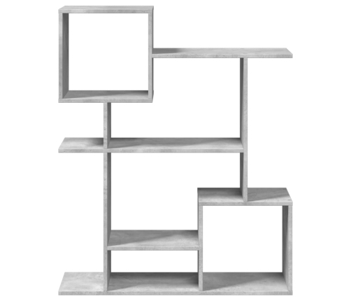 Librería divisora madera ingeniería gris hormigón 92x29x112 cm