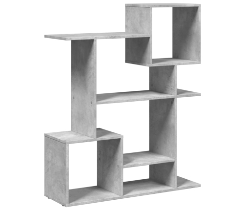 Librería divisora madera ingeniería gris hormigón 92x29x112 cm