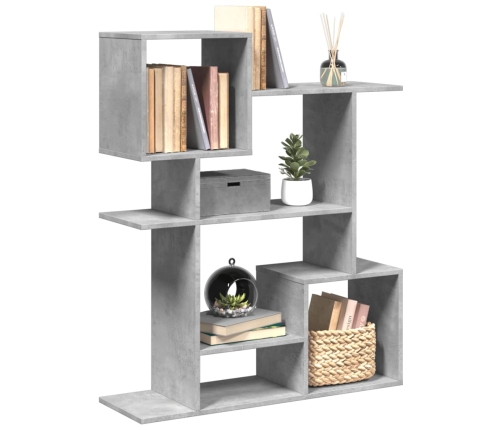 Librería divisora madera ingeniería gris hormigón 92x29x112 cm