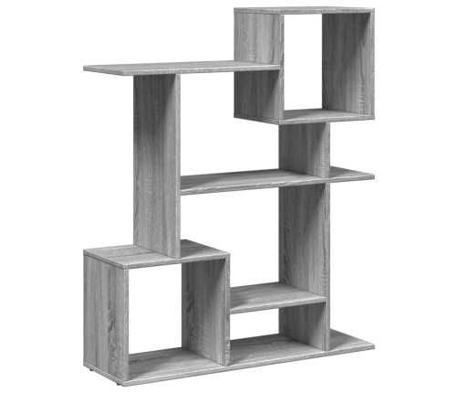 Librería divisora madera ingeniería gris Sonoma 92x29x112 cm