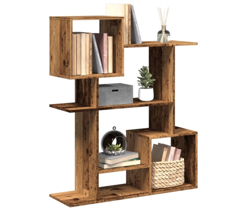 Librería divisora madera ingeniería envejecida 92x29x112 cm