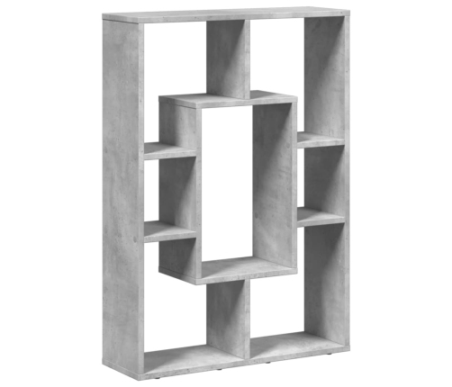 Estantería de madera de ingeniería gris hormigón 63x20x90 cm