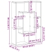 Estantería de madera de ingeniería gris hormigón 63x20x90 cm