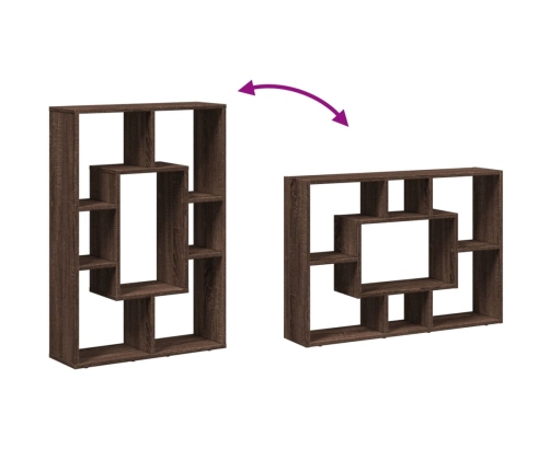 Estantería de madera de ingeniería marrón roble 63x20x90 cm