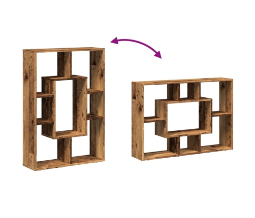 Estantería madera de ingeniería color envejecido 63x20x90 cm