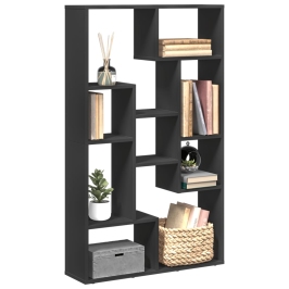 Estantería de madera de ingeniería negra 72x20x120 cm