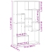 Estantería madera de ingeniería roble ahumado 72x20x120 cm