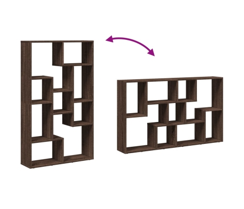 Estantería de madera de ingeniería marrón roble 72x20x120 cm