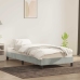 Estructura de cama sin colchón terciopelo gris claro 80x210 cm