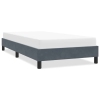 Estructura de cama sin colchón terciopelo gris oscuro 80x210 cm