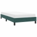 Estructura de cama sin colchón terciopelo verde oscuro 80x210cm