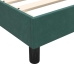 Estructura de cama sin colchón terciopelo verde oscuro 80x210cm