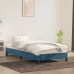 Estructura de cama sin colchón terciopelo azul oscuro 80x210 cm