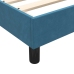 Estructura de cama sin colchón terciopelo azul oscuro 80x210 cm