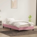 Estructura de cama sin colchón terciopelo rosa 80x210 cm