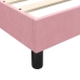 Estructura de cama sin colchón terciopelo rosa 80x210 cm