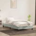 Estructura de cama sin colchón terciopelo gris claro 90x210 cm