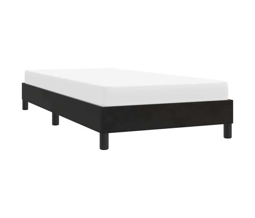 Estructura de cama sin colchón terciopelo negro 90x210 cm