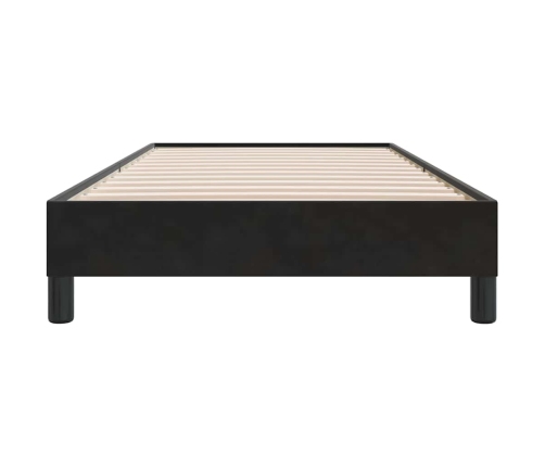 Estructura de cama sin colchón terciopelo negro 90x210 cm