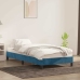 Estructura de cama sin colchón terciopelo azul oscuro 90x210 cm