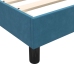 Estructura de cama sin colchón terciopelo azul oscuro 90x210 cm