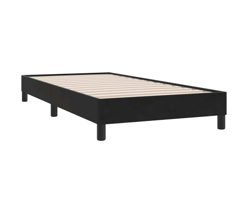 Estructura de cama sin colchón terciopelo negro 100x210 cm