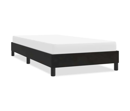 Estructura de cama sin colchón terciopelo negro 100x210 cm