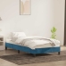 Estructura de cama sin colchón terciopelo azul oscuro 100x210cm