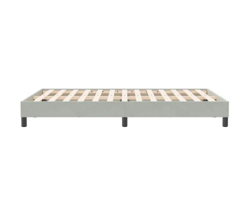 Estructura de cama sin colchón terciopelo gris claro 120x210 cm