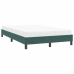 Estructura cama sin colchón terciopelo verde oscuro 120x210 cm