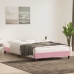 Estructura de cama sin colchón terciopelo rosa 120x210 cm