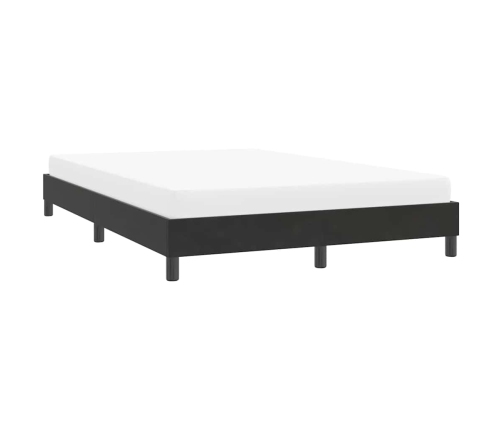 Estructura de cama sin colchón terciopelo negro 140x210 cm